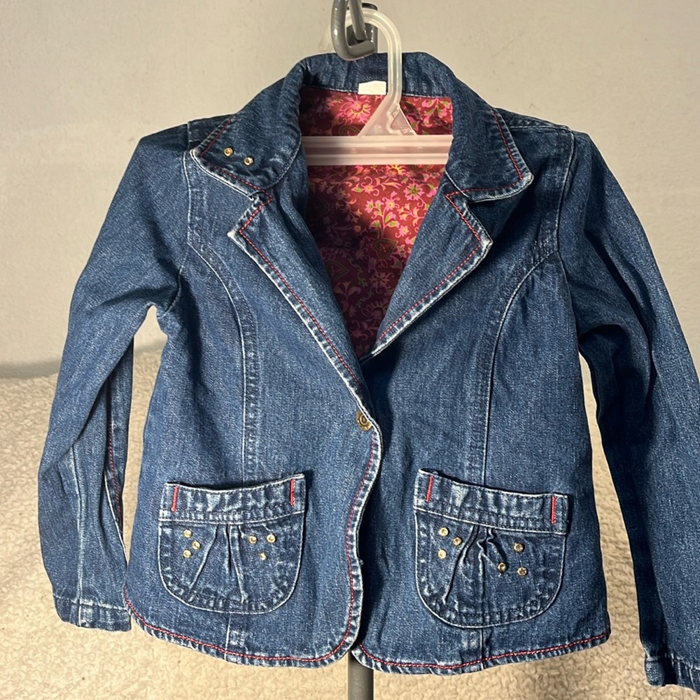 Riders Girls Jean Denim Jacket with Rhinestones